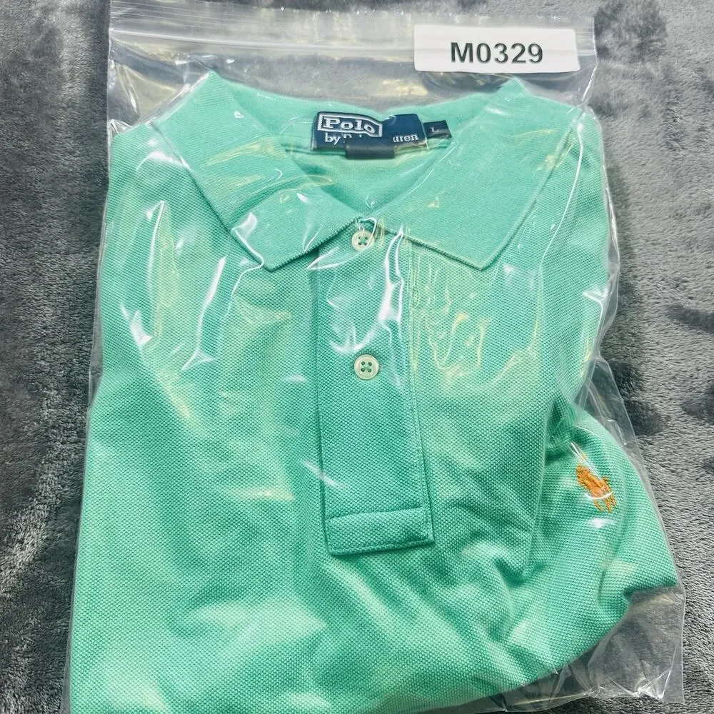 Polo Ralph Lauren Shirt Mens Large‎ Green Preppy Casual Golf Short Sleeve